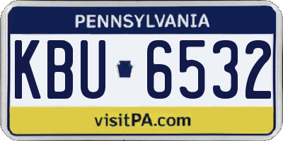 PA license plate KBU6532