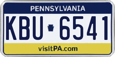 PA license plate KBU6541