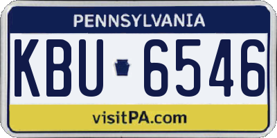 PA license plate KBU6546