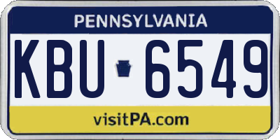 PA license plate KBU6549