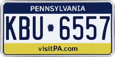 PA license plate KBU6557