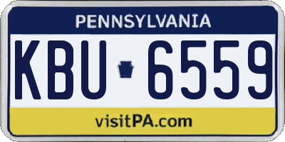 PA license plate KBU6559