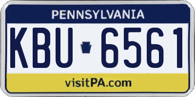 PA license plate KBU6561