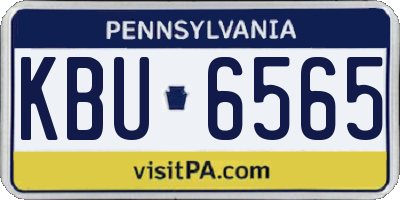 PA license plate KBU6565