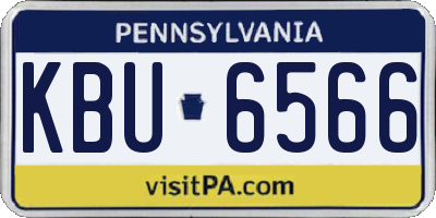 PA license plate KBU6566