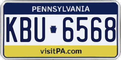 PA license plate KBU6568