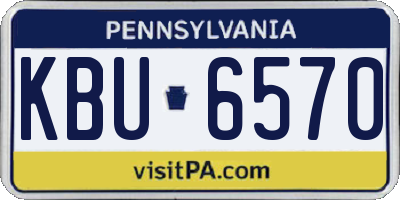 PA license plate KBU6570