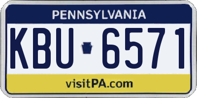 PA license plate KBU6571