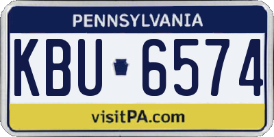 PA license plate KBU6574
