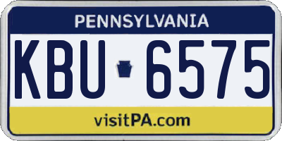 PA license plate KBU6575