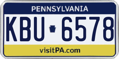 PA license plate KBU6578