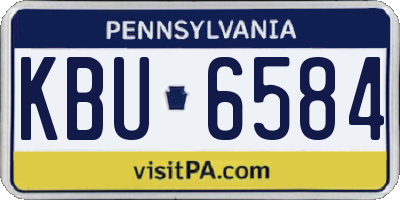 PA license plate KBU6584