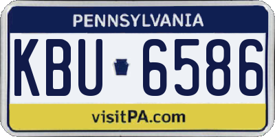 PA license plate KBU6586