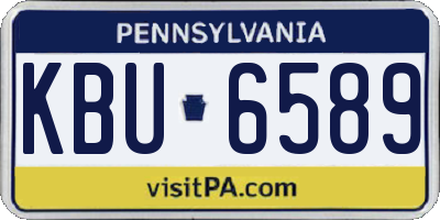 PA license plate KBU6589
