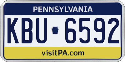 PA license plate KBU6592