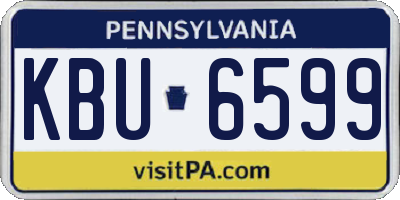 PA license plate KBU6599