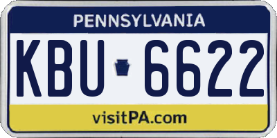 PA license plate KBU6622
