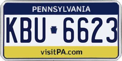 PA license plate KBU6623