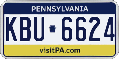 PA license plate KBU6624