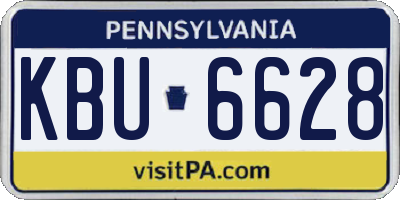 PA license plate KBU6628
