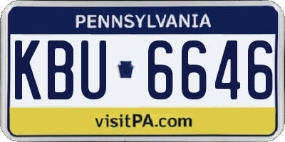 PA license plate KBU6646