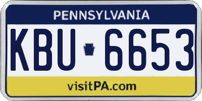 PA license plate KBU6653