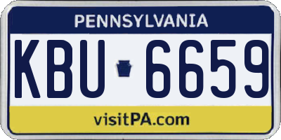 PA license plate KBU6659