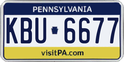 PA license plate KBU6677