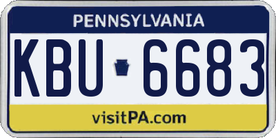 PA license plate KBU6683