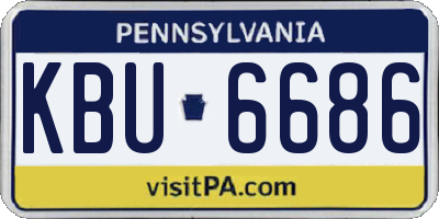 PA license plate KBU6686