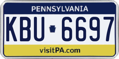PA license plate KBU6697