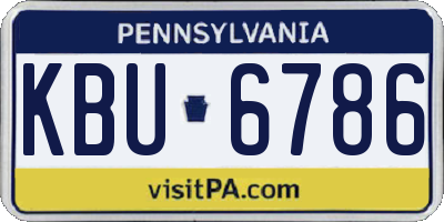 PA license plate KBU6786