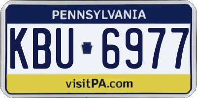 PA license plate KBU6977