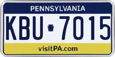 PA license plate KBU7015