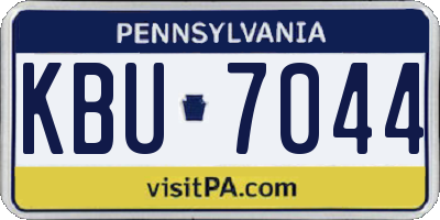 PA license plate KBU7044