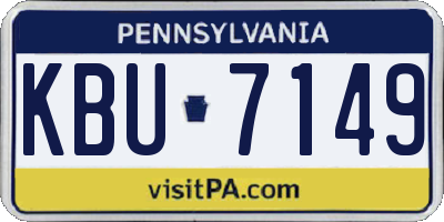 PA license plate KBU7149