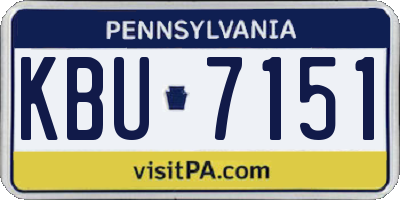PA license plate KBU7151