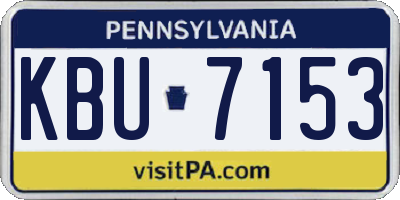 PA license plate KBU7153