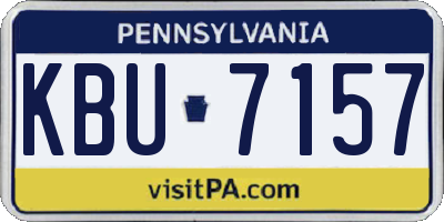 PA license plate KBU7157