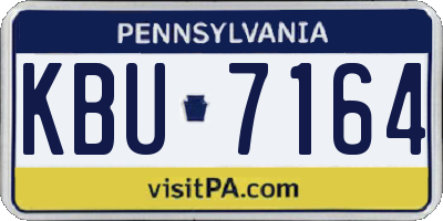 PA license plate KBU7164