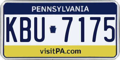 PA license plate KBU7175