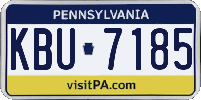 PA license plate KBU7185