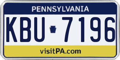 PA license plate KBU7196