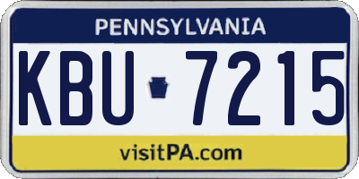 PA license plate KBU7215