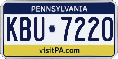PA license plate KBU7220