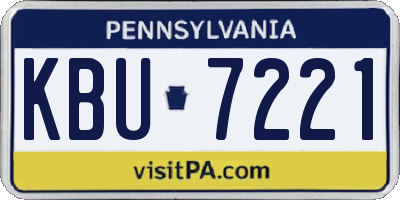 PA license plate KBU7221
