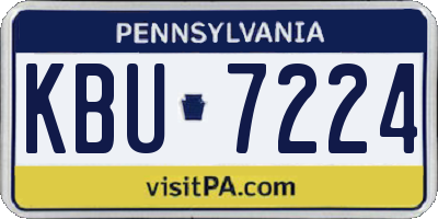 PA license plate KBU7224