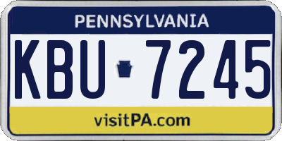PA license plate KBU7245