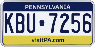 PA license plate KBU7256