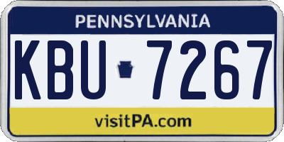 PA license plate KBU7267